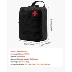 Complete 250-Piece Survival First Aid Kit for Outdoors & Emergencies