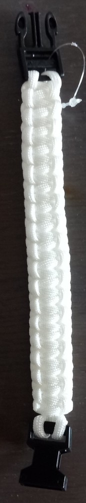 White Paracord Emergency Rope Survival Bracelet 9 Feet 7 Strand 550 LB