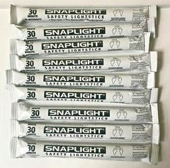 Lot of 9 White Cyalume USA 6″ Lightsticks Emergency Survival Prepper Doomsday