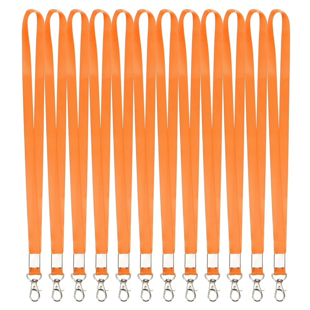 25Pcs 18.1″ Polyester Loops with Key Carabiner, Orange for