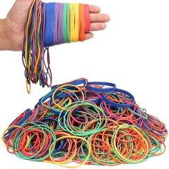 Rubber Bands Assorted Sizes 0.5lbs Multicolor Elastic for