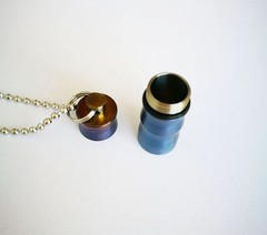 Titanium Watterproof Container Seal Case Capsule Pendant Perfume Bottle EDC