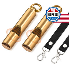 Upeckaroo Brass Emergency Whistles 2 Pack – Whistle Survival
