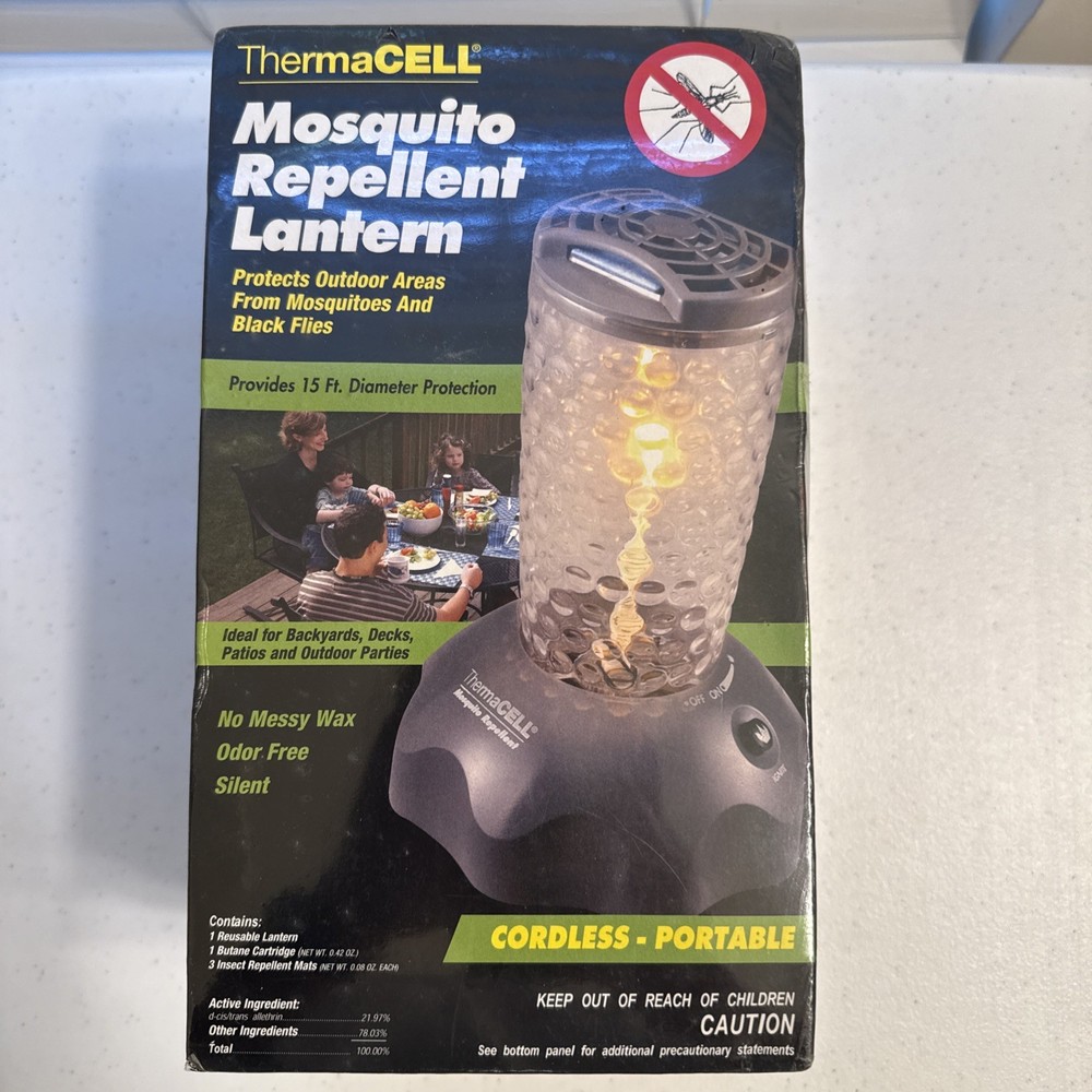 Thermacell Mosquito Repellent Outdoor Lantern 15’ Protection New And Sealed