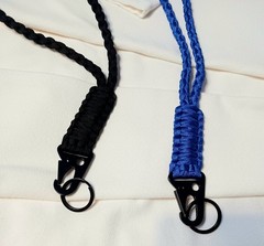 2 Heavy Duty Paracord Lanyard Necklace Braided 550 Keychain 22″ (Approx)
