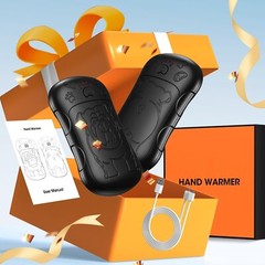 Hand Warmer Electric Set of 2 6000mAH Battery Rechargeable Pocket Warmer Outdoor C623