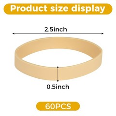 Size #82 Tactical Rubber Bands – Pack of 60 Heavy-Duty, Extra light brown
