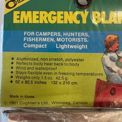 Coghlan’s Emergency Blanket-Aluminized Polyester-Wind & Waterproof-52 x 82.5 In