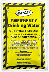 Mayday Pouch Water, Coast Guard Emergency Water, 5-Year Shelf Life, Disaster Pre
