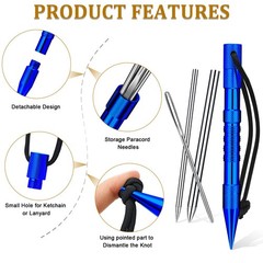 BBTO Paracord Bracelet Kit with Adjustable Length Paracord Jig Stainless Stee…