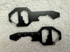 LOT OF 2 Key Chain Pocket Bottle Opener Carabiner Survival Gear Defense Tools