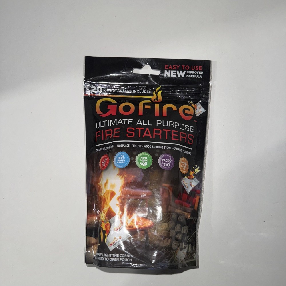 Package of 20 GoFire Ultimate All Purpose Fire Starters Start Indoor Outdoor