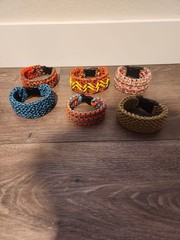 LOT: (6) Paracord Survival Bracelet – Handmade Multicolor – Outdoor Camping Hike