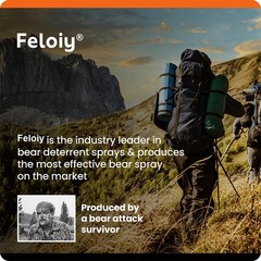Feloiy Bear Repellant Spray 11oz with 1 Pack Free peper spray 1/2oz