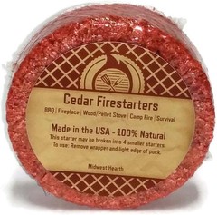 Cedar Fire Starters 36‑Pack, Up to 144 Fires, Made in USA