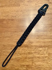 (HK Set) 10” Wallet Tether & 6” Carabiner Keychain 550 Paracord Leash Lanyard