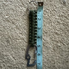 Paracord Tactical Green Keychain Bottle Opener Carabiner Clip Survival Keychain