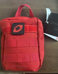 Life Gear First Aid Kit + survival 121 pc Premium Tactical Pack OPEN PK