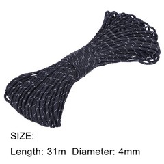 31m Reflective Multi Function Paracord Lanyard 9 Strand Core Rope For Camping