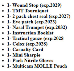 US MILITARY MOJO PATROL IFAK INTERMEDIATE MULTICAM FIRST AID KIT TACTICAL BAG