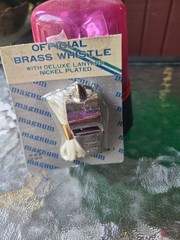American Whistle Solid Brass Whistle Nickel Finish W/SafeT-Tip & Lanyard Sealed