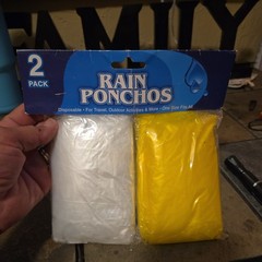 2 PACK & 1 pack RAIN PONCHOS 3 DISPOSABLE RAIN PONCHOS NEW IN BAG