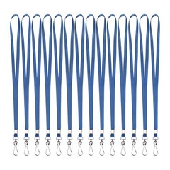 50Pcs 17.3″ Nylon Flat Lanyard with Clasp for Keys, Navy