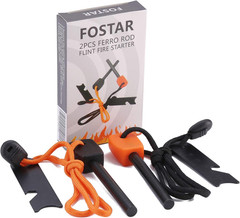 FOSTAR Ferrocerium Alloy Rod Fire Starter, 5/16 Inch Thick Waterproof Fire Steel