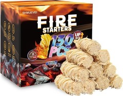 Fire Starter Cubes 130 Pieces Odorless Safe for Charcoal Grills and Fireplaces