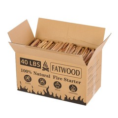 40Lb Fatwood Fire Starter Sticks,Natural Kindling Wood,Pine Firewood Firestarter