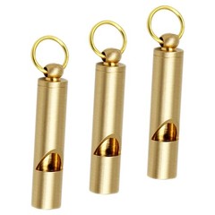 3Pcs Vintage Copper Whistles Referee Survival Keychain Pendant