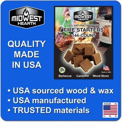 Fire Starter Squares Quick-Light (144-Count) Made in USA