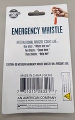 Emergency Whistle🟠 Pealess w/Lanyard (2 Pack) Outdoors/Hiking/Boating Safety