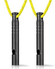 Titanium Emergency Whistle,Dog Whistle | Whistle with Black-2PCS