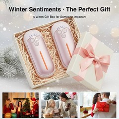 2PCS In/Outdoor Pocket Rechargeable Hand Warmers 5 Heating LED/SOS/Strobe Gift