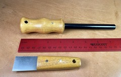 Bushcraft Camping Survival Firesteel Ferro Rod Osage Orange Striker Scraper Set