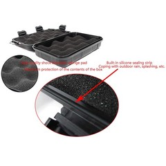 DGZZI Outdoor Waterproof Airtight Shockproof 6.69 x 4.13 x 1.97 inches, Black