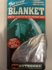 Vintage 2002 Emergency Survival Blanket Thermal Blanket 52×84 inches Silver