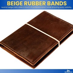 Thick Rubber Bands, Heavy Duty Rubber Bands, Beige, Size 64, 380Pack