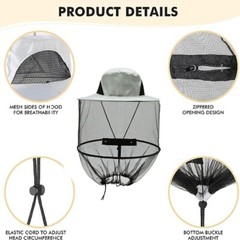 Mosquito Bug Fly Bee Insect Head Face Net Hat Sun Protection Fishing Hiking Caps