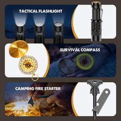 Gifts For Men Him Dad Survival Kit And Equipment 25 Pcs Christmas Stocking Stuff