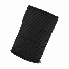 550 Reflective Paracord Parachute Cord Lanyard 9 Strand Core 100m (Black) DSO