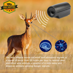 2 Pack Deer Whistle Warning for Car Truck Motorcycle with Rubber Pads Safety