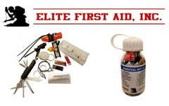 NEW Elite First Aid Compact Carry Bottle Survival Kit Camping Hiking Hunting Use