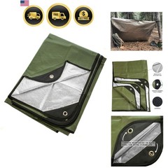 Insulated Tarp, Reusable Heavy Duty Thermal Survival Blanket – 60x82in, Refle…
