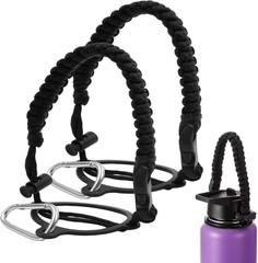 Water Bottle Handle Strap Paracord Carrier Carabiner Wide Mouth Hiking Camping