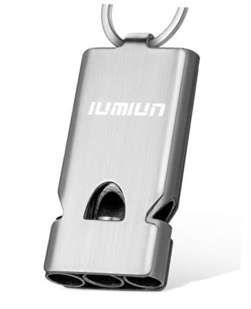Three-Tube Emergency Loud Whistle,130db+ Lifeguard Stainless (Silver 1 Pack)