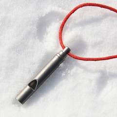 Titanium Safety Whistle W/ Cord Emergency Whistle for Kayak Rescue Signaling
