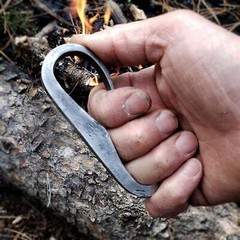 Traditional Flint & Steel Striker – Hand Forged High Carbon Steel – Primitive Fi
