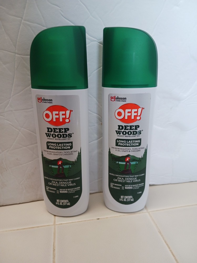 Lot Of 2 OFF! Deep Woods Insect Repellent VII Protection From Zika/West Nile/etc